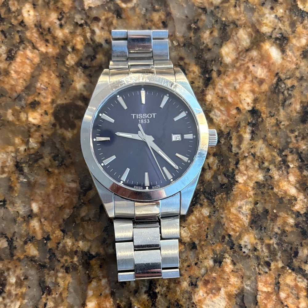 Tissot Classic Silver and Dark Gray Watch